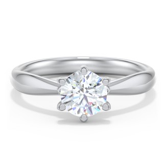 Classic Diamond Solitaire with 6 Prong Setting