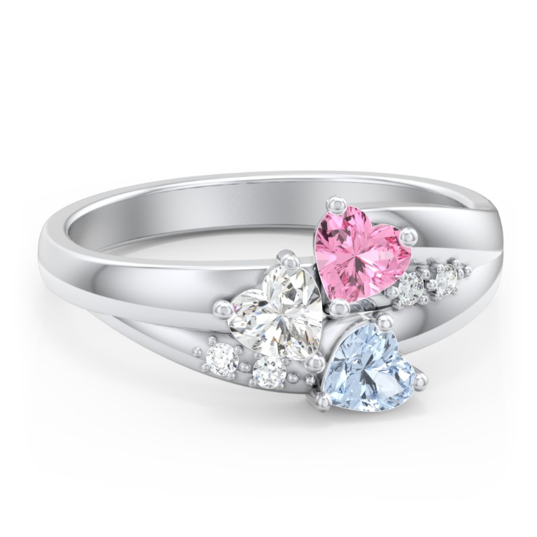 jewlr.co.uk | Heart Cluster Ring with Accents