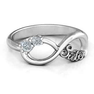 2-4 Stone Sisters Infinity Ring