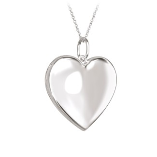 Engravable Sterling Silver Heart Photo Locket