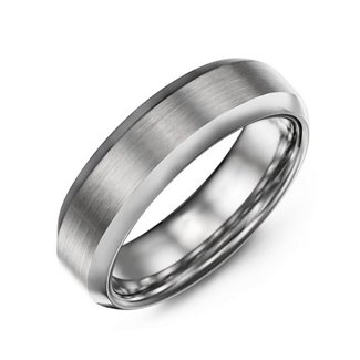 Men's Brushed Satin Tungsten Ring